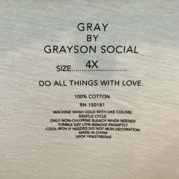 GRAYSON SOCIAL | Plus Size Choose Kindness Graphic Tee White 100% Cotton | 4X - Picture 5 of 6